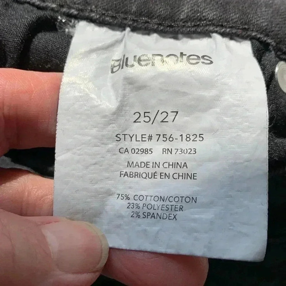 Bluenotes black high waist, skinny jeans 25 x  27 - Picture 5 of 7